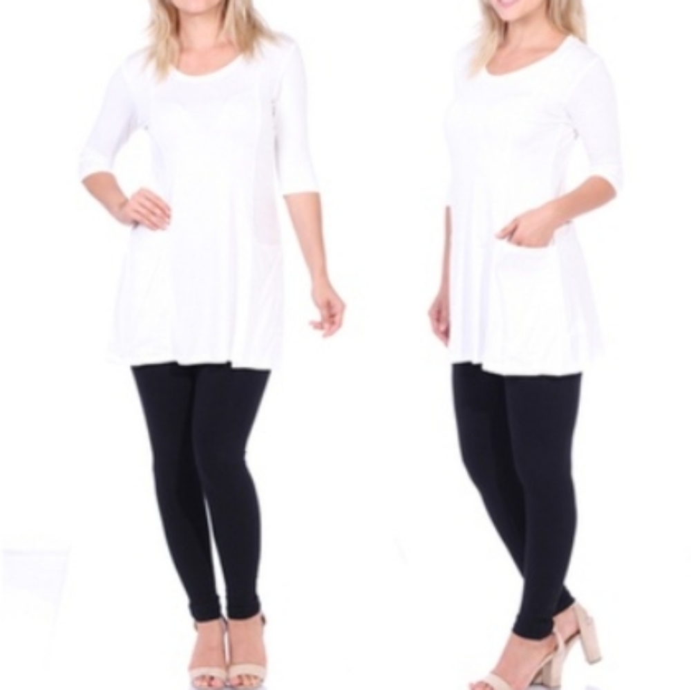Nwot Popana 3/4 sleeve tunic with pockets